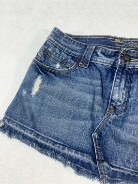 Y2K Abercrombie & Fitch vintage Distressed Blue Denim Cutoff skirt size 4